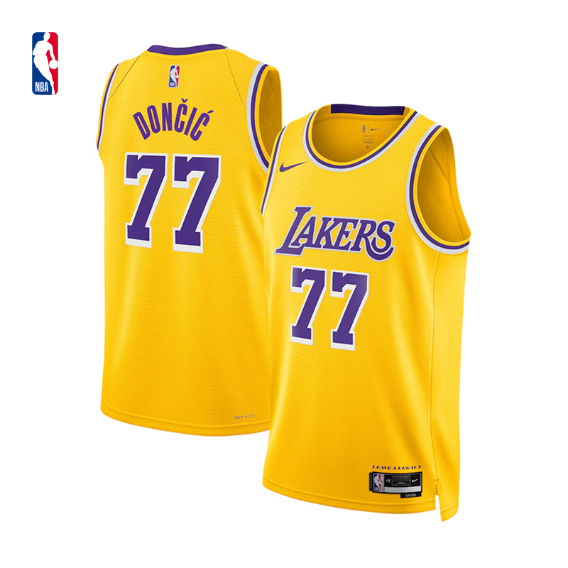 【NBA球衣】NBA官方湖人卢卡东契奇SW速干男子球衣篮球服投篮服