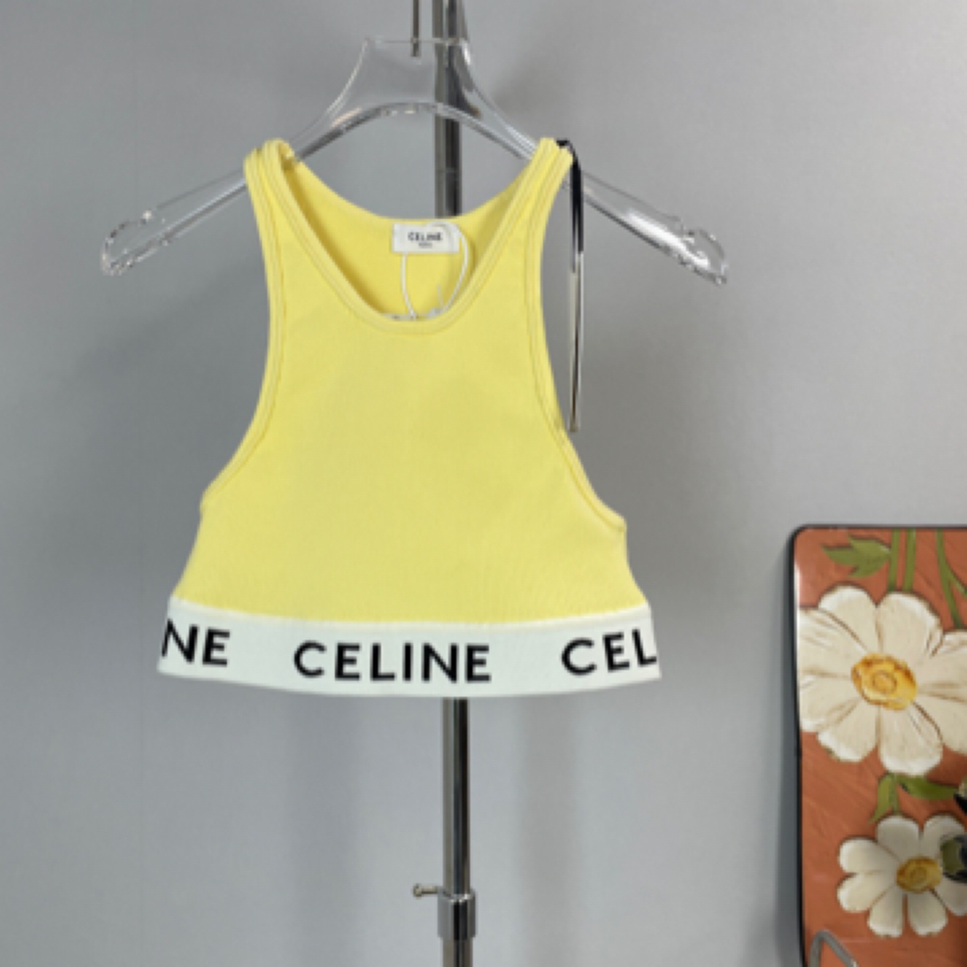 全新未使用 Celine/思琳 Celine 黄色 背心 全新 S码 JA044
