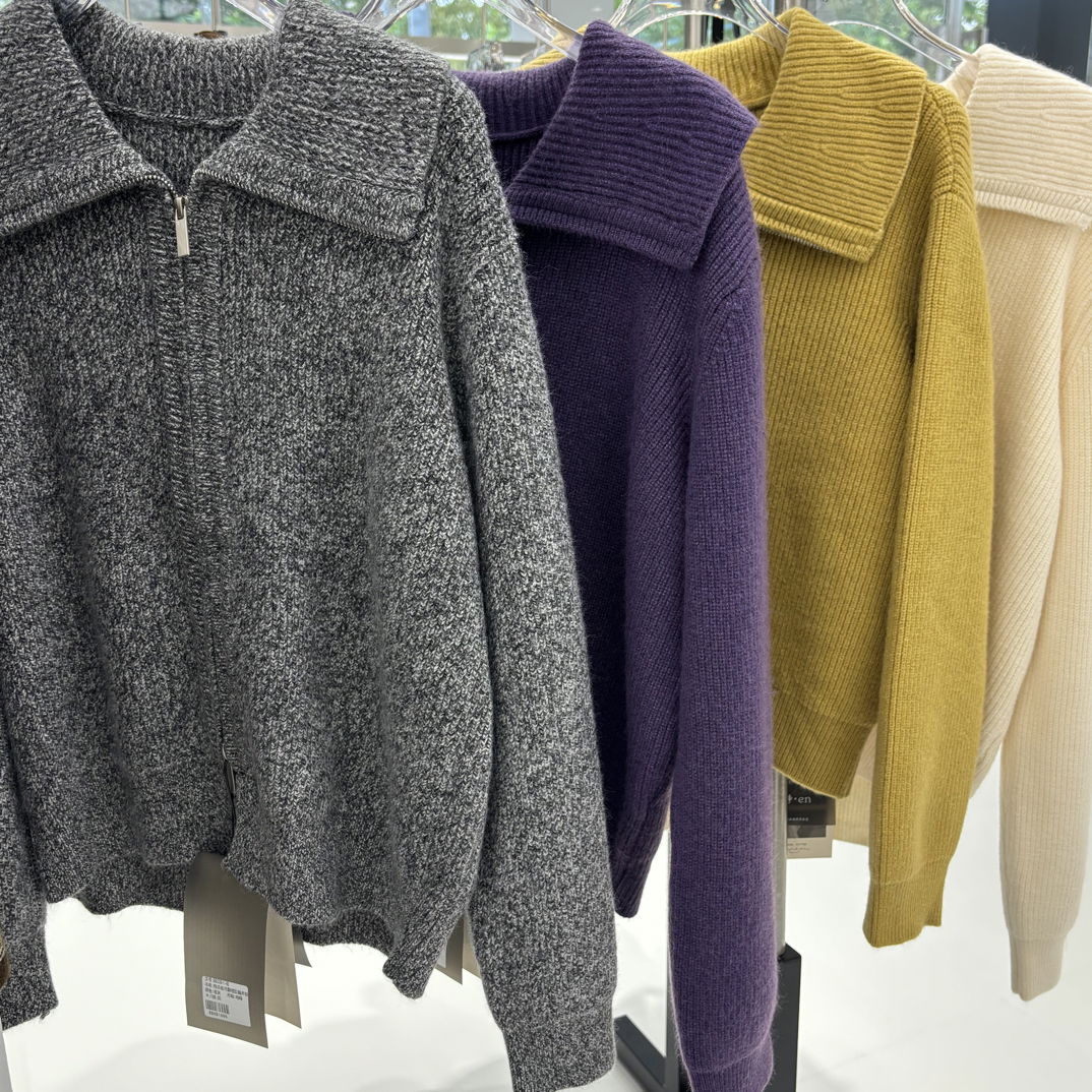 『静•en』98339 翻领拉链开衫