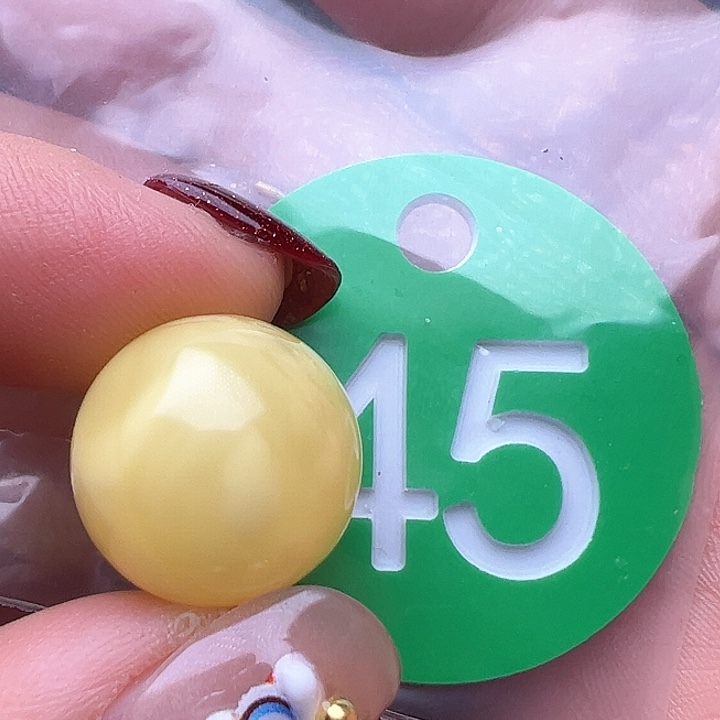 蜜蜡裸石未镶嵌平头16m m