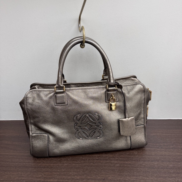 95新 LOEWE/罗意威 觅时/金属色amazon手提包/2501135