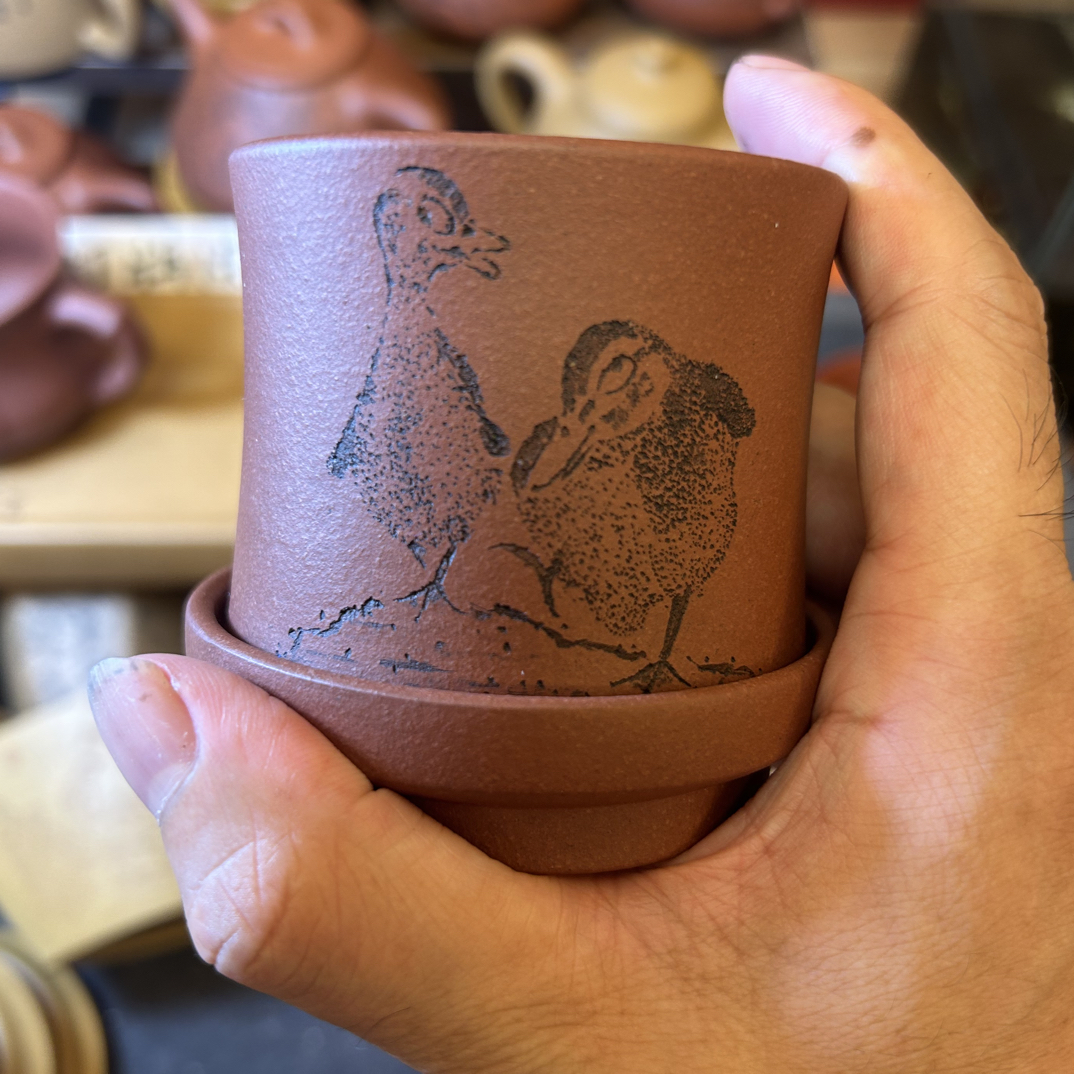 摇摇杯原矿紫砂主人杯紫泥