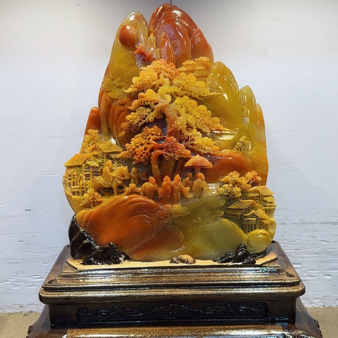 寿山石泉****8寿山石摆件