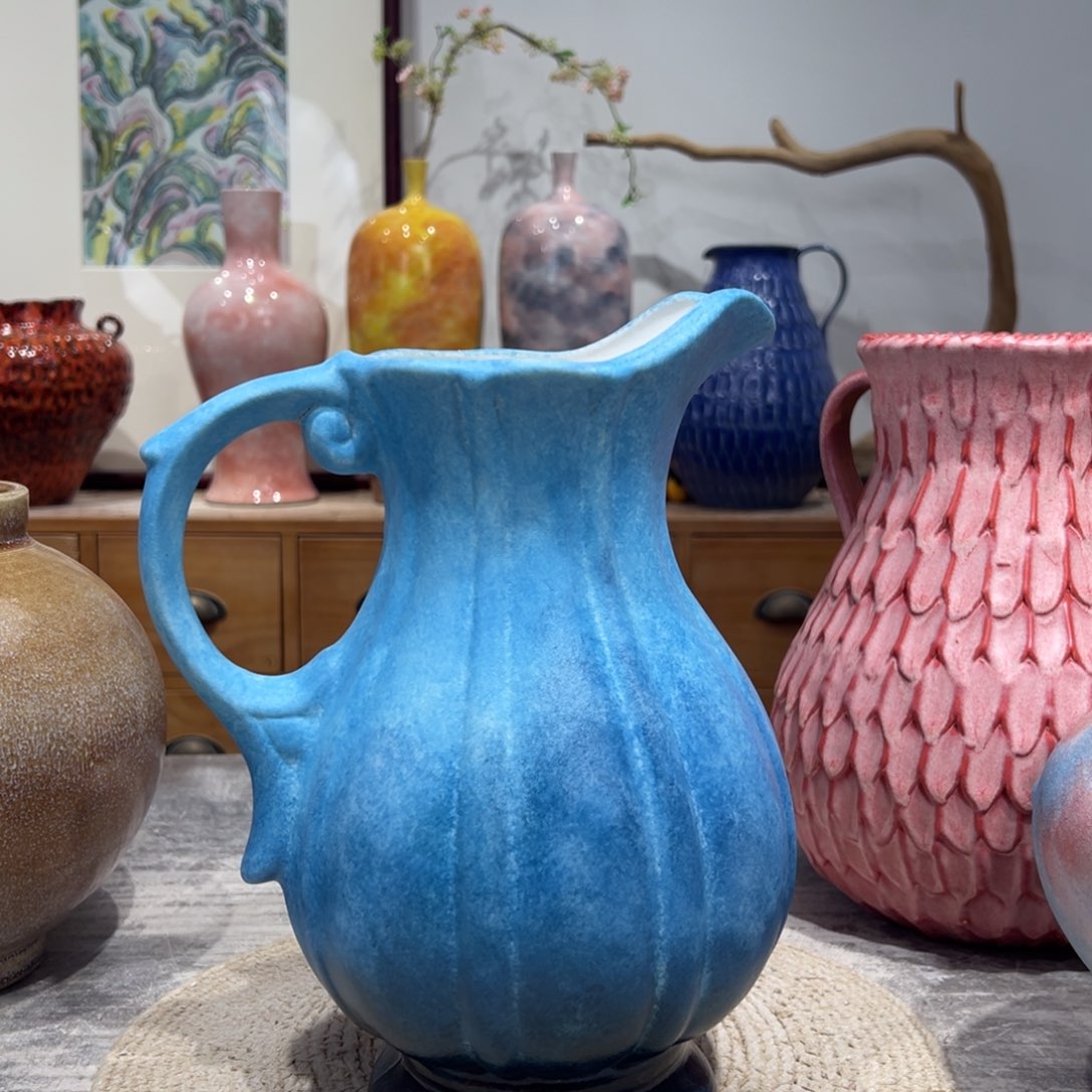 摆件陶瓷花瓶高27口9