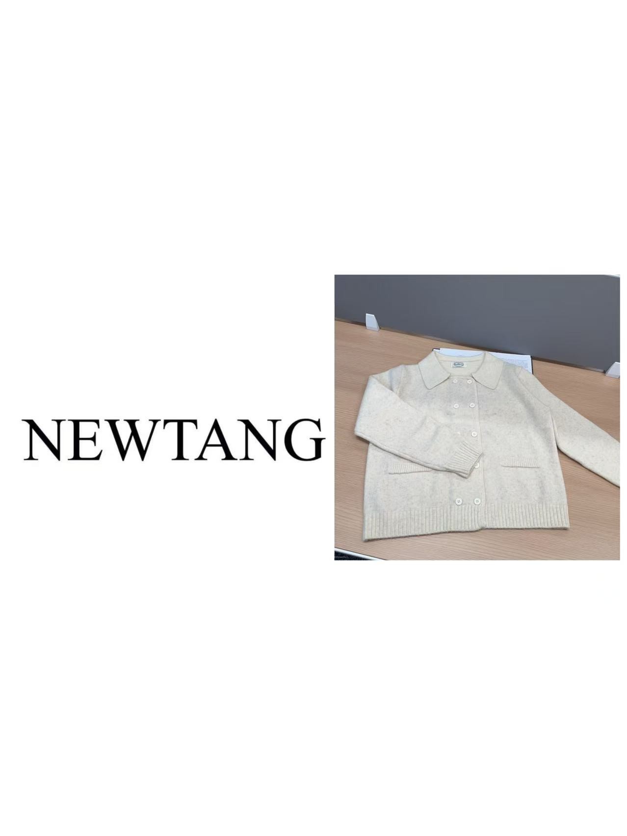 【双排扣翻领】227秋冬显瘦高级时髦翻领双排扣毛衣