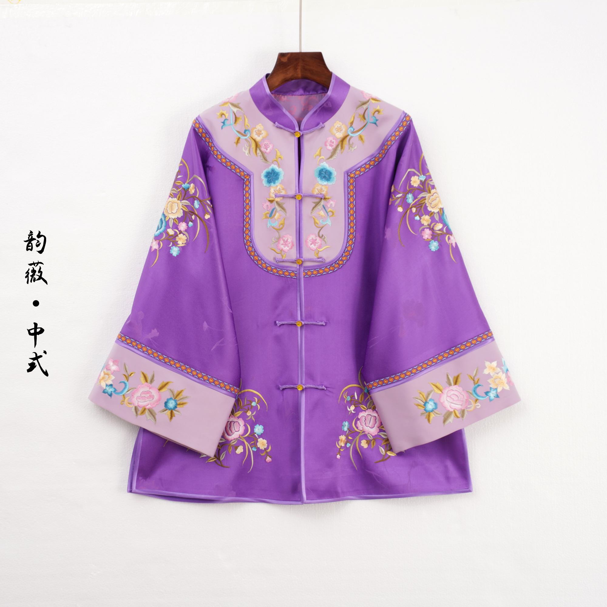 韵薇•中式中国风刺绣常规款中式上衣复古时尚气质外搭10440