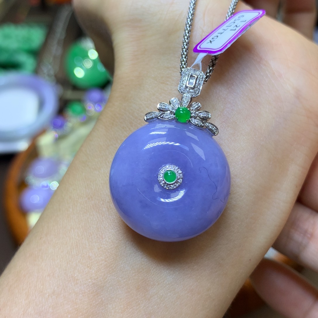 【闪购商品】翡翠颈饰18K金镶嵌翡翠