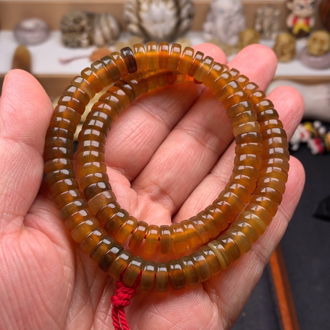 其他驼骨 8羊角扣子珠108手持