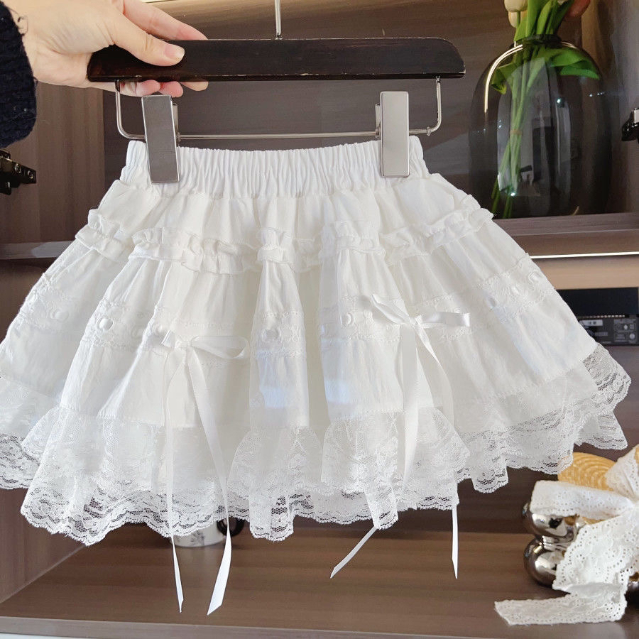 女童薄款春夏装纯色裙子半身裙韩版蛋糕裙夏季女春秋少女风