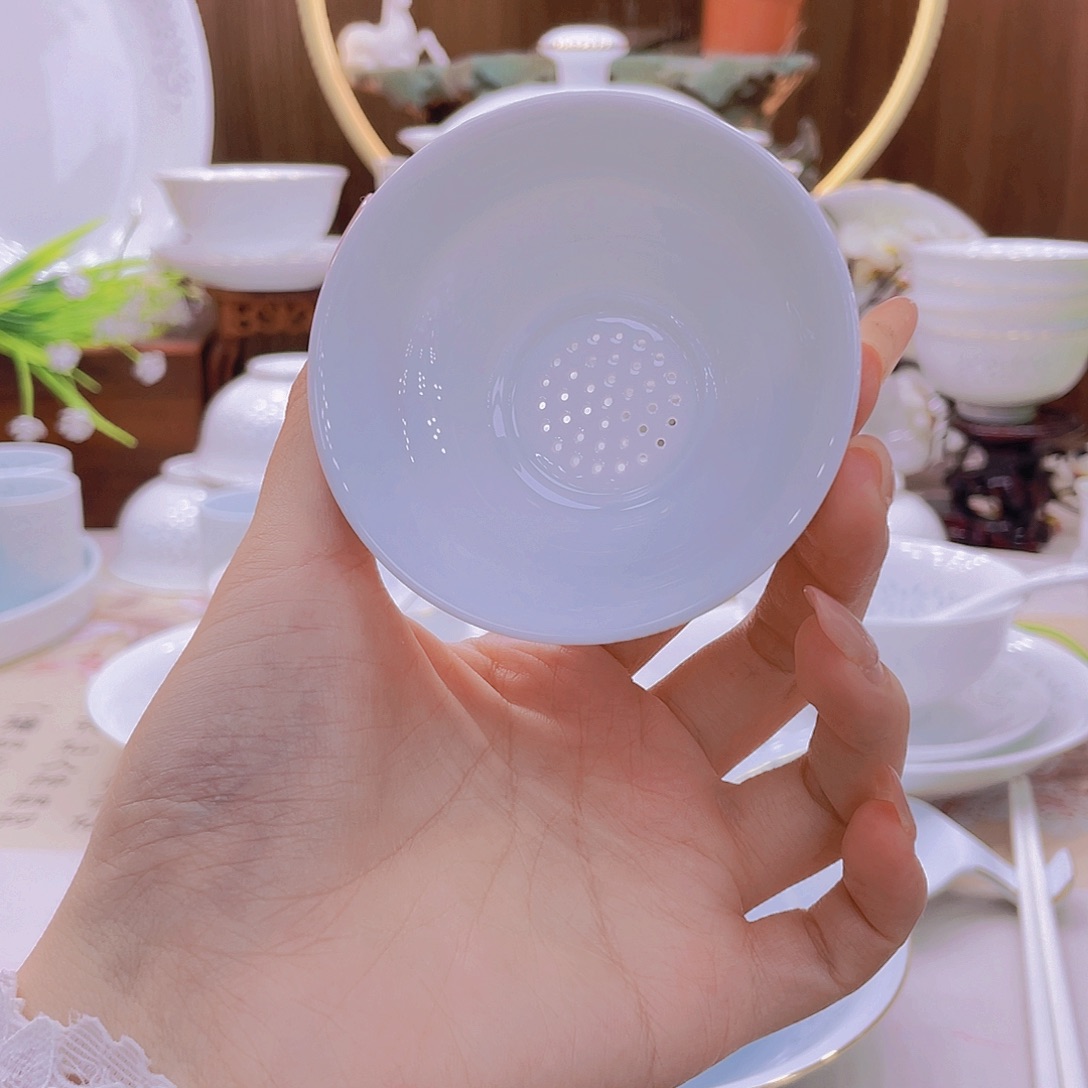 瓷景德镇瓷器茶漏1个