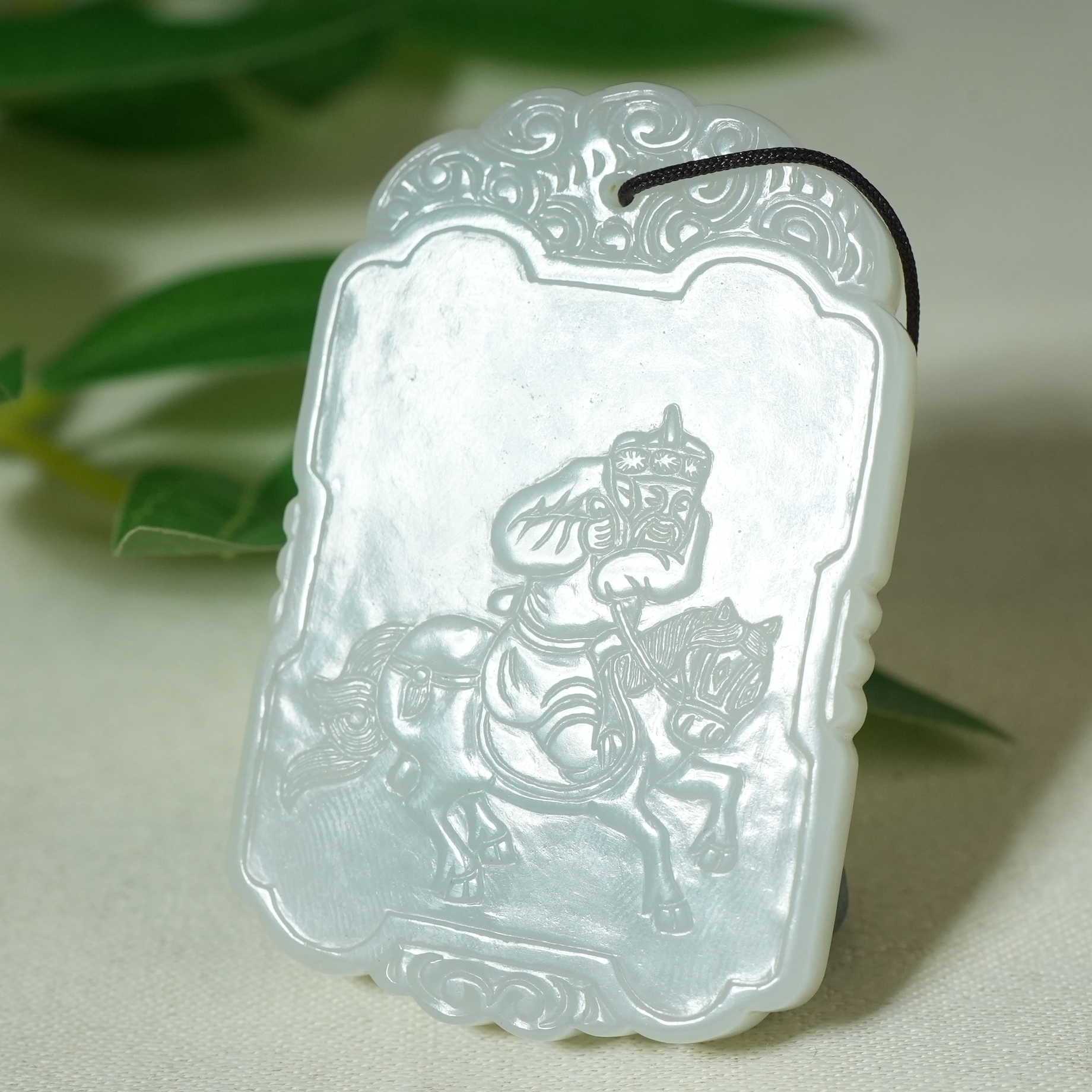 清代和田玉狩猎图纹牌【华豫之门】AADB2502092020