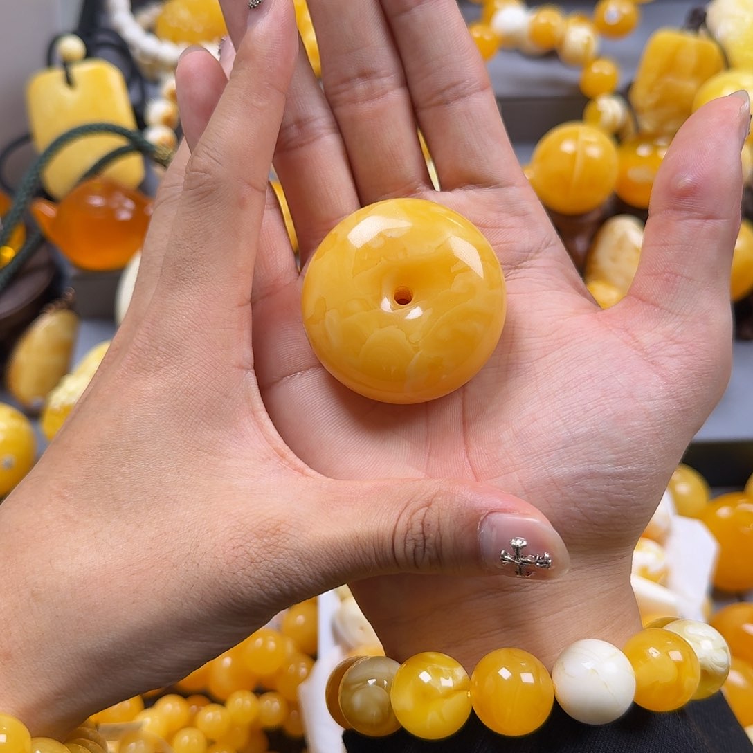 蜜蜡珠宝奇石未镶嵌平安扣