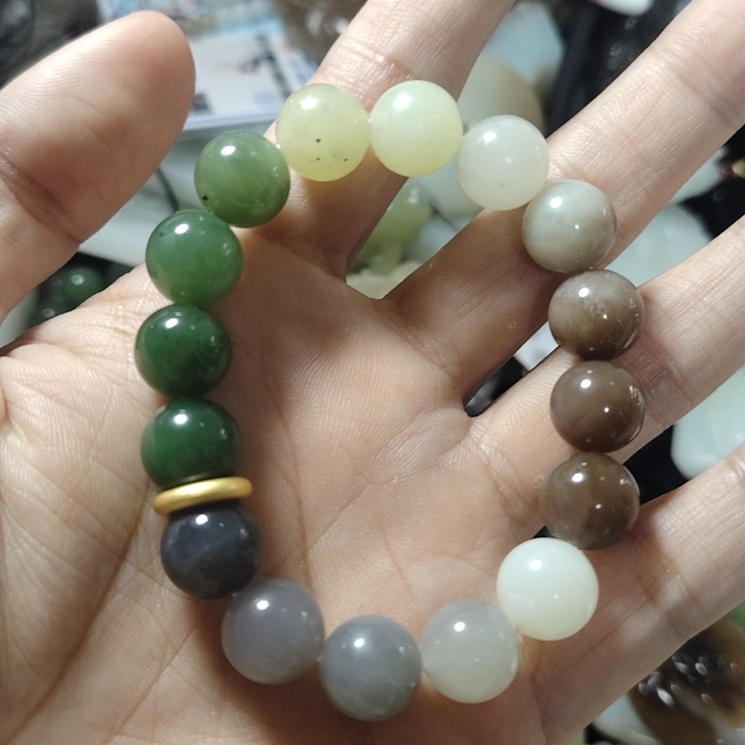 和田玉卡12多宝手串