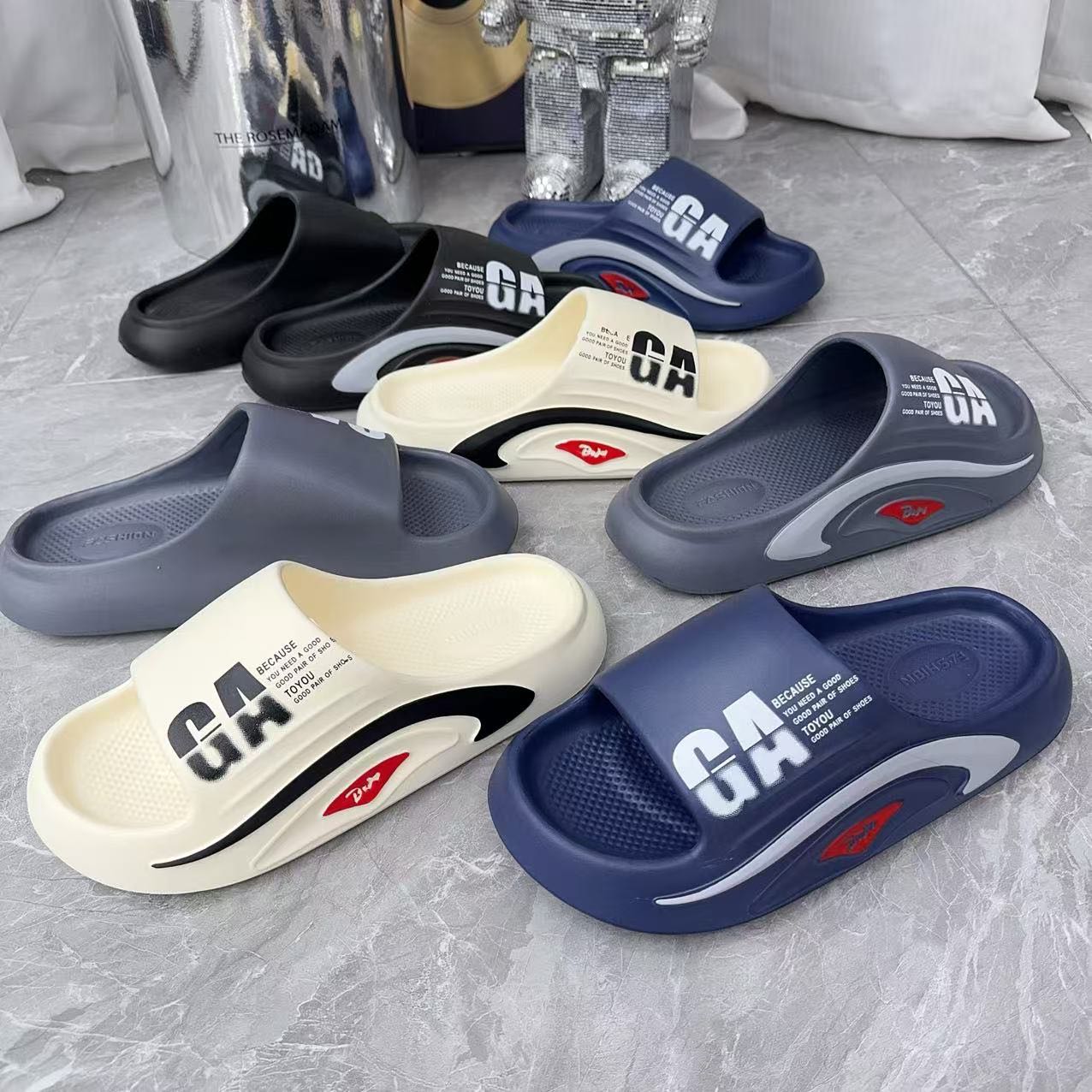 （40-50）男士特大号521-B椰子拖鞋休闲EVA厚底舒两穿一字拖凉拖鞋