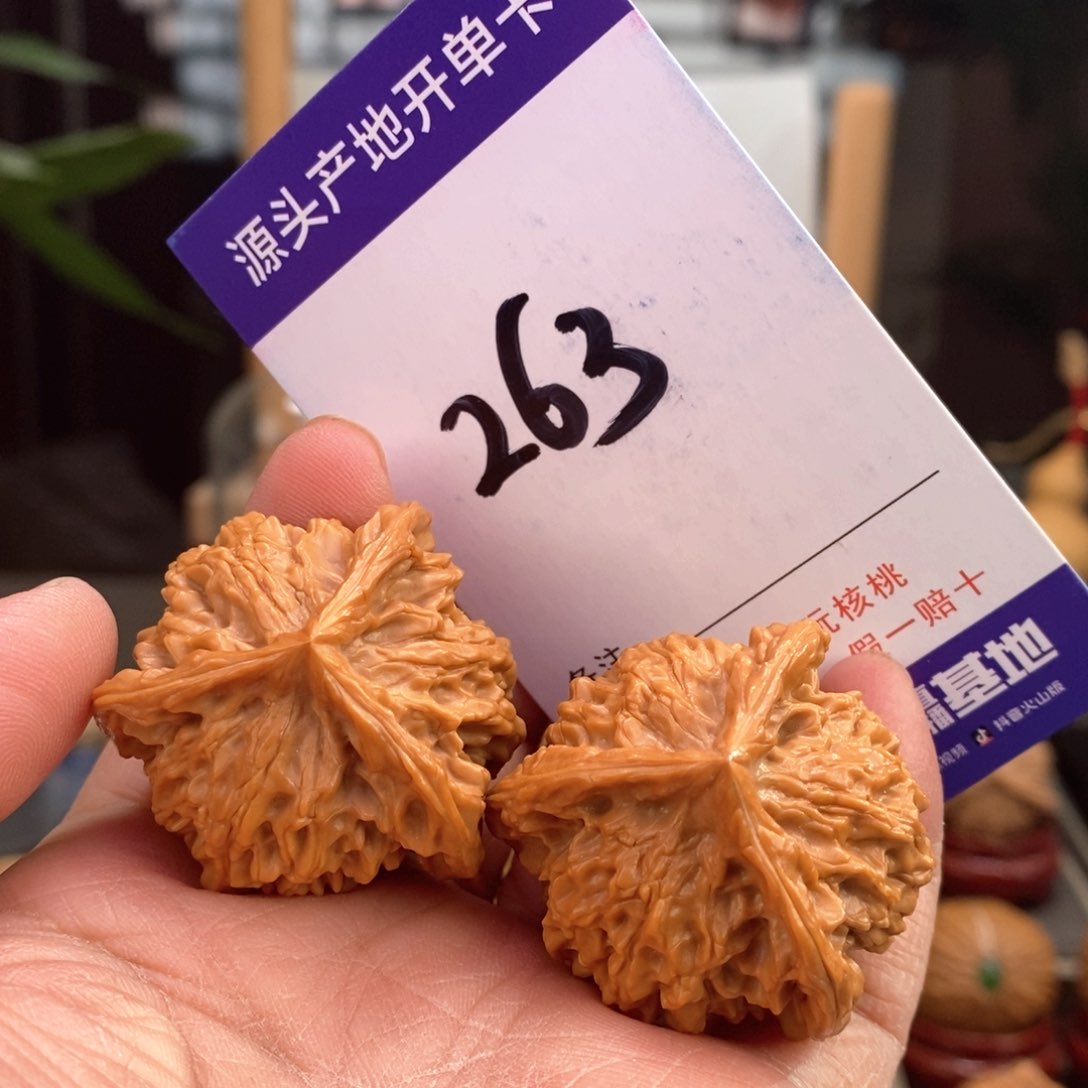 文玩核桃把件37天然盘山球奔263号