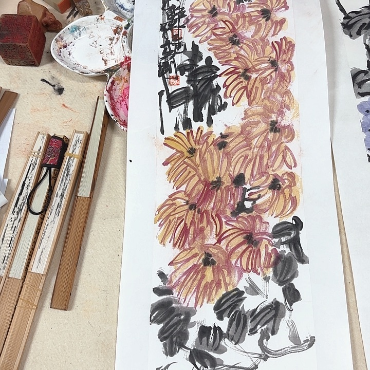 国画秋艳70/17崔春刚国画作品