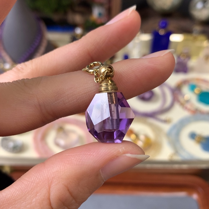 葡萄石未镶嵌香水精油瓶