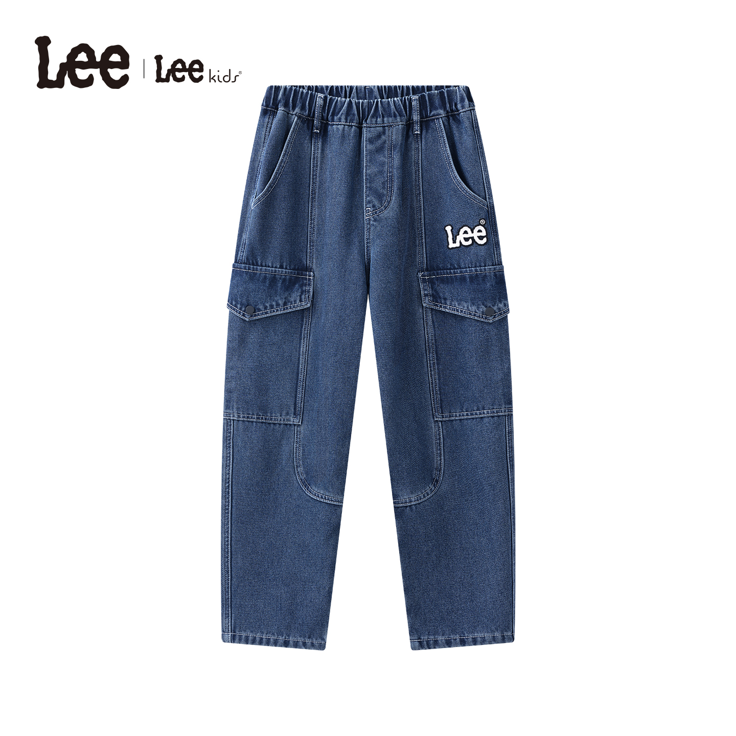 Lee儿童秋冬加绒牛仔长裤男女同款舒适保暖锁温LK5X2WUB0289