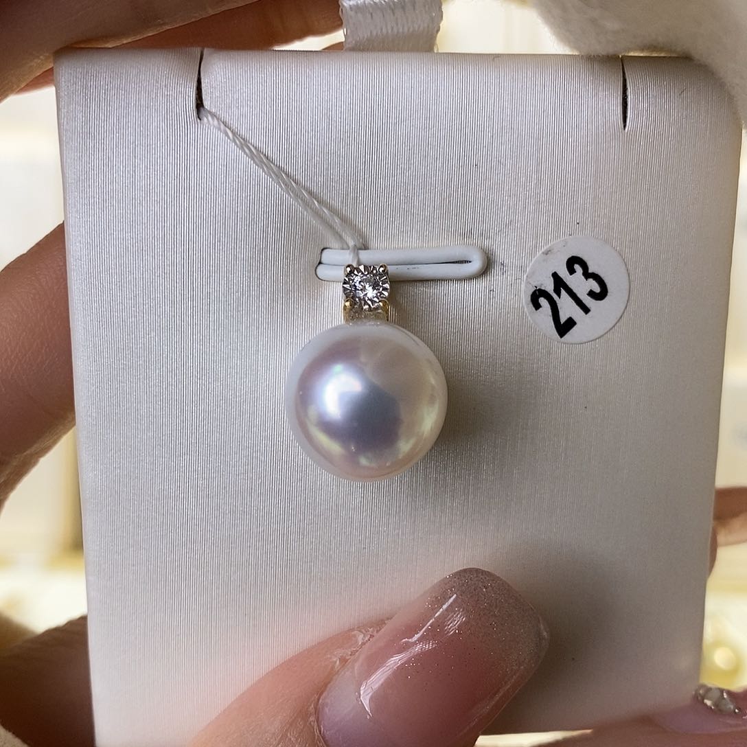 海水珍珠吊坠(不含链)18K金镶嵌