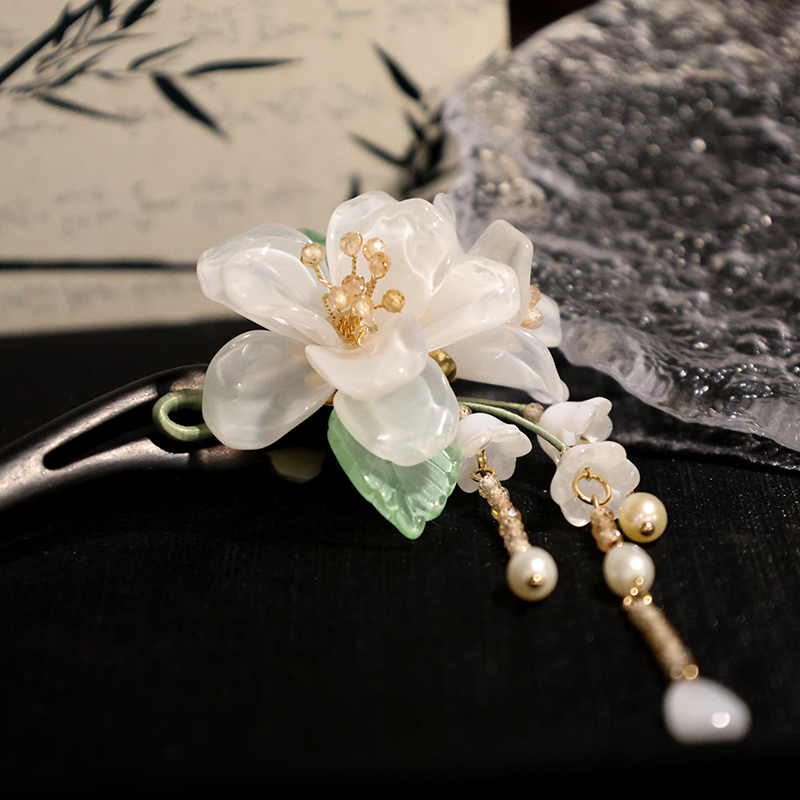 棉悦黑檀木发簪旗袍汉服头饰古装盘发配饰