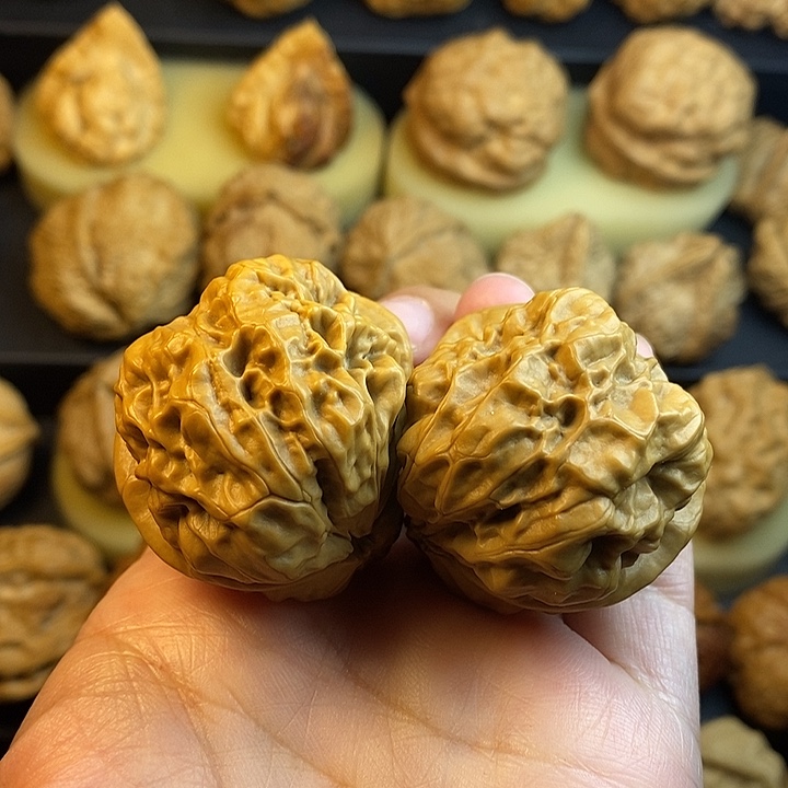 文玩核桃吊坠鼎尊金蝉半壁40