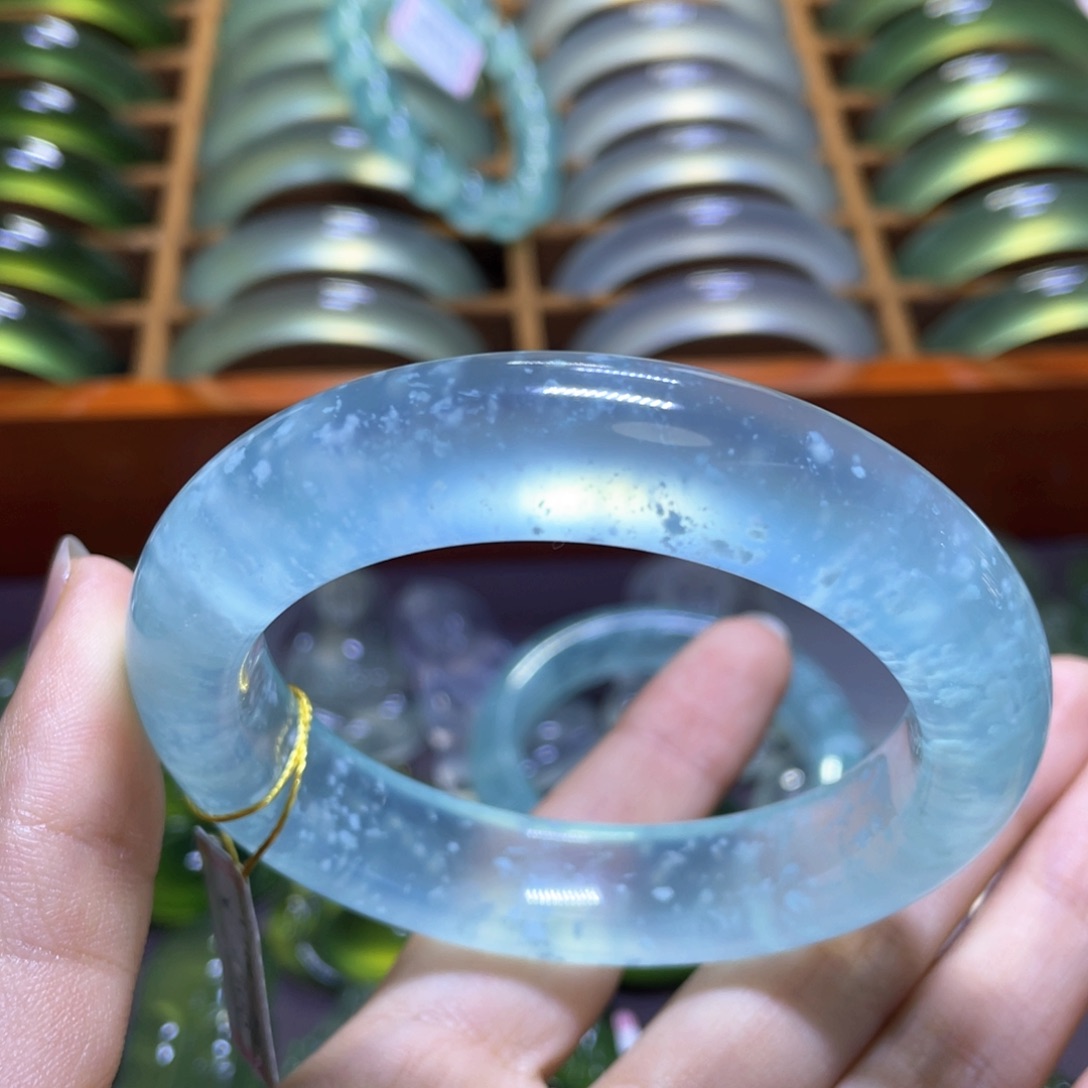 蛇纹石玉未镶嵌手镯5657