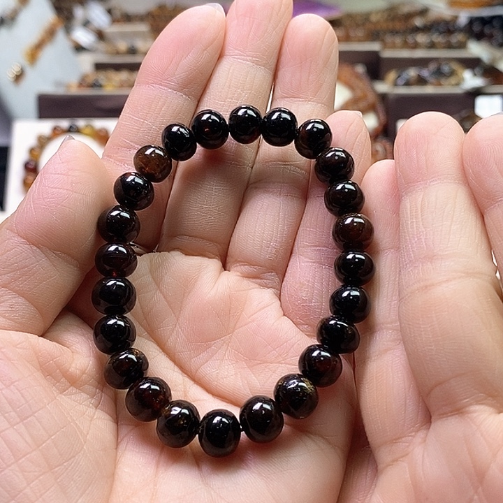 琥珀未镶嵌裸石翳珀8m