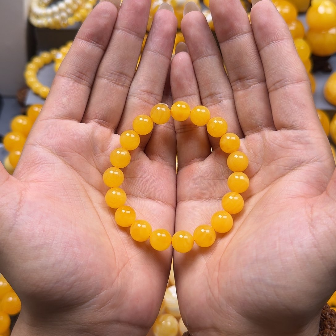 未镶嵌琥珀珠宝奇石10mm