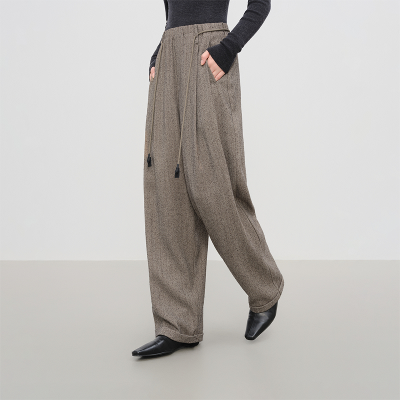 范思蓝恩ECHO轻奢系列休闲松弛休闲裤冬季2025新款裤子25FE14038