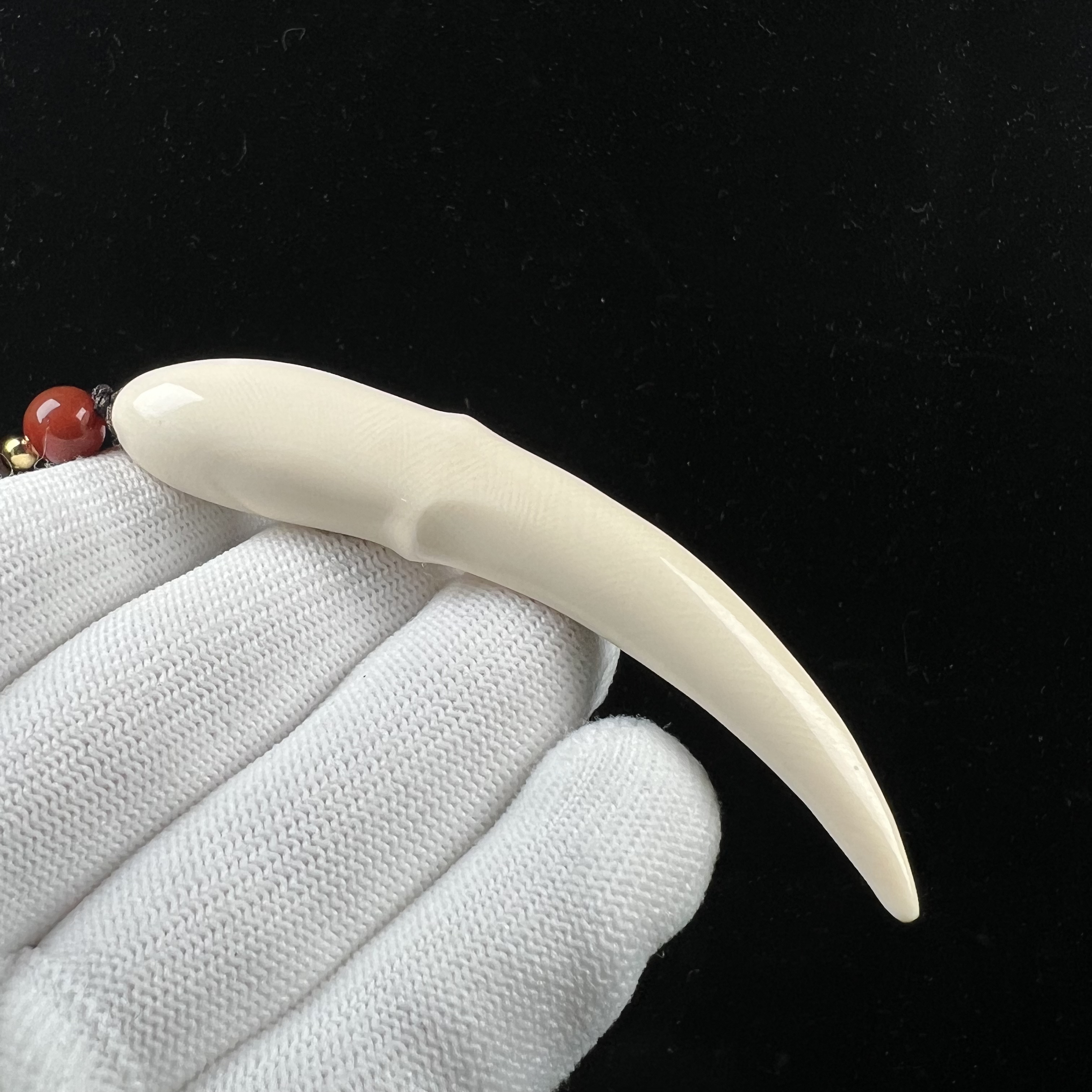 D1758天然猛犸牙雕刻 牙尖 84.6mm支持鉴定 假一罚四