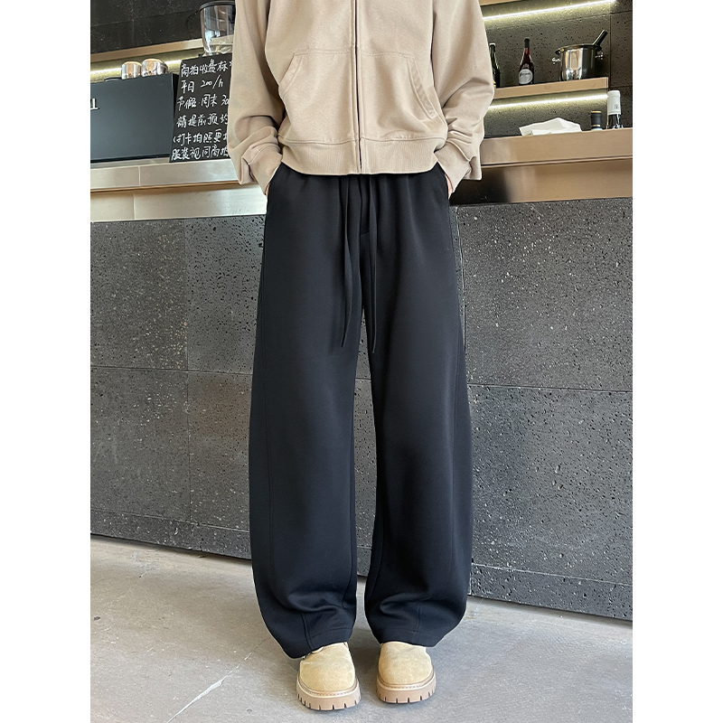 cleanfit美式潮流弯刀卫裤男秋宽松垂感复古百搭直筒休闲百搭长裤