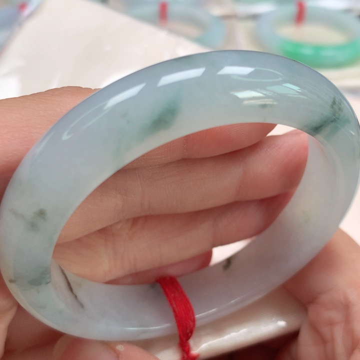 翡翠手镯未镶嵌高冰小墨画35