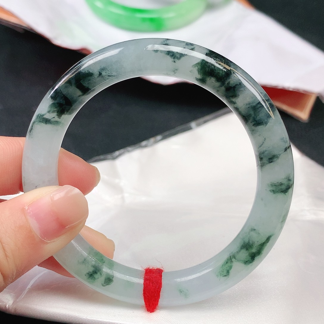 翡翠手镯未镶嵌54圈圆2182