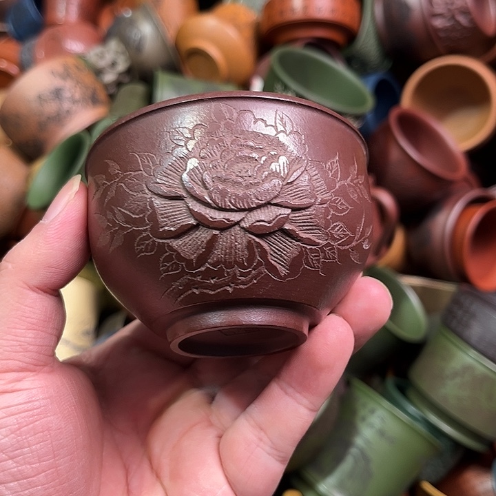 紫砂茶杯全手工紫砂主人杯