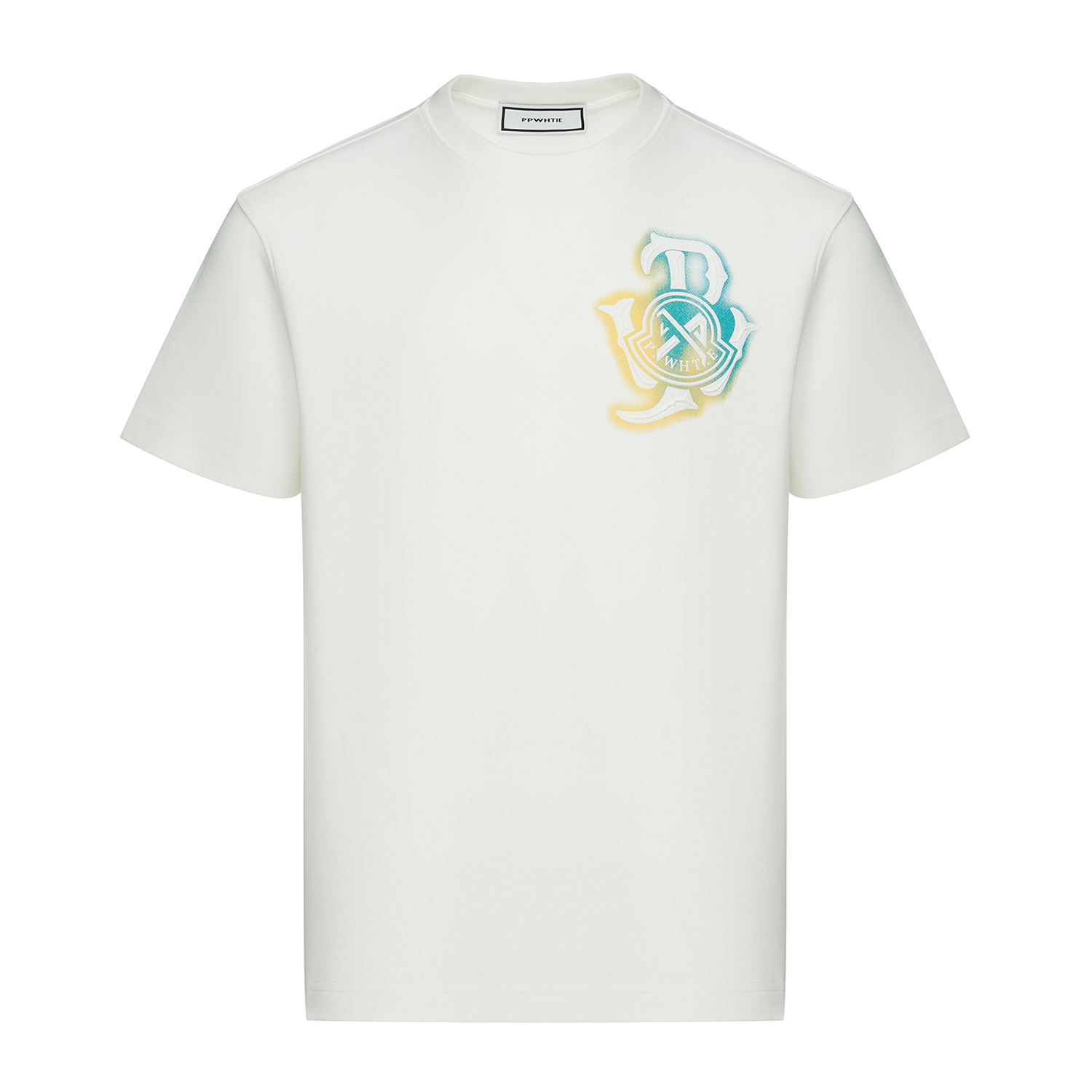 【PPWHITE】白PP内搭简约运动休闲百搭时尚男士中袖圆领卫衣