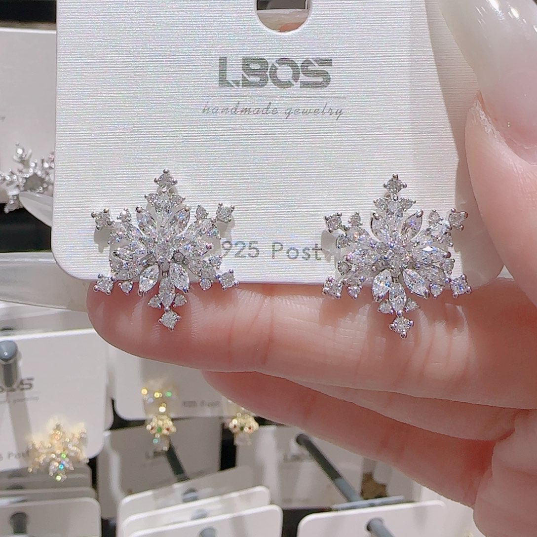 锆石铜合金925银耳环