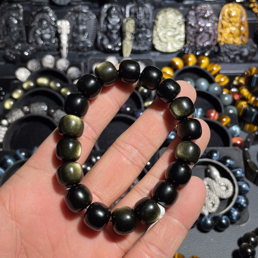 黑曜岩手链未镶嵌张*乙