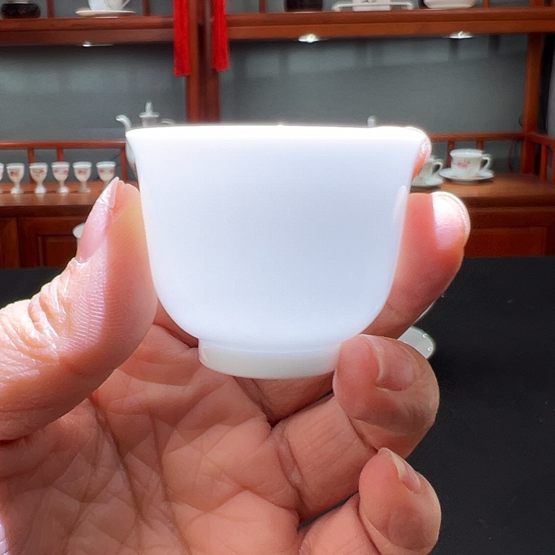 柴窑素胎一口杯杯