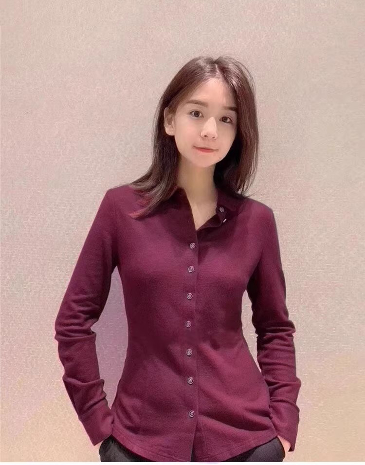 【商场同款】2025新款女装加厚保暖打底娃娃领羊毛衬衣5300528