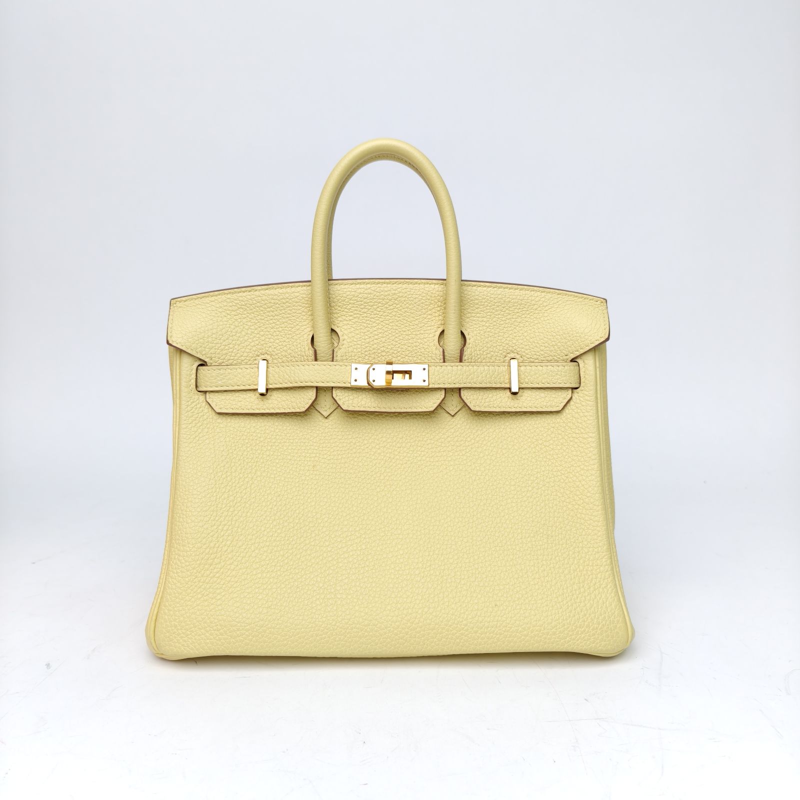 95新 Hermes/爱马仕 【黑黑】Birkin 25 小鸡黄 Z刻 金扣 