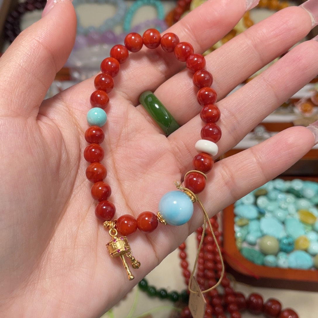 南红玛瑙手串未镶嵌