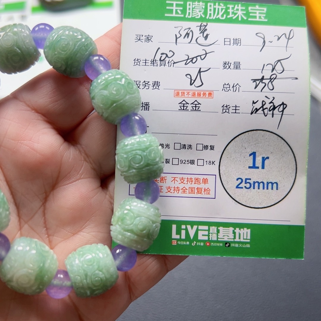 胡***。颈饰未镶嵌翡翠翡翠