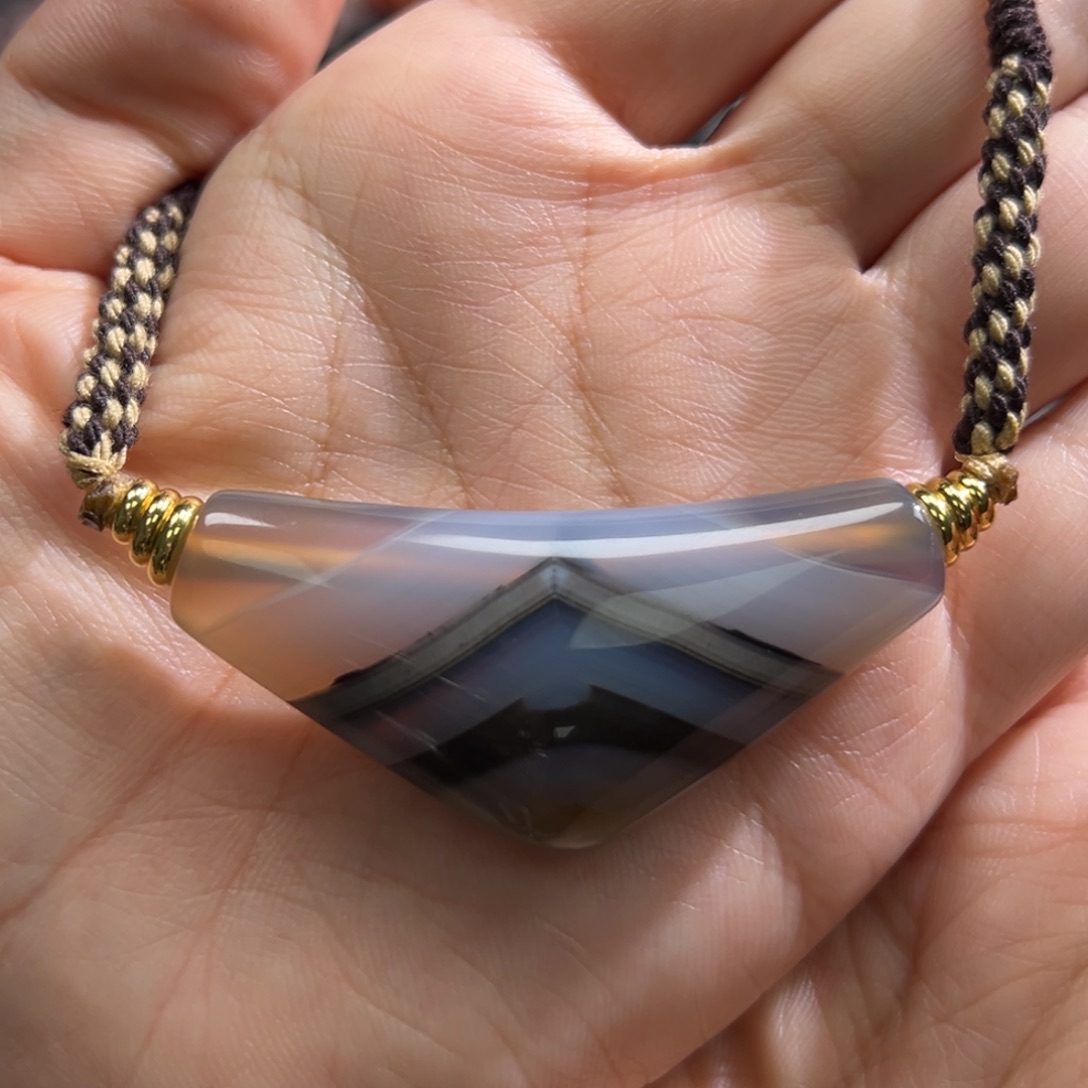 玛瑙/玉髓合金颈饰