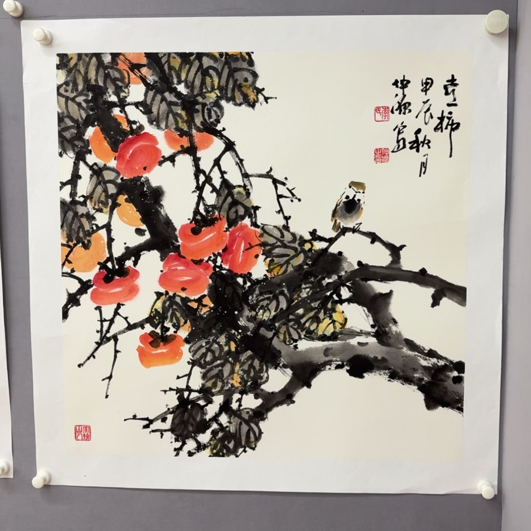 国画艺术家真人手绘