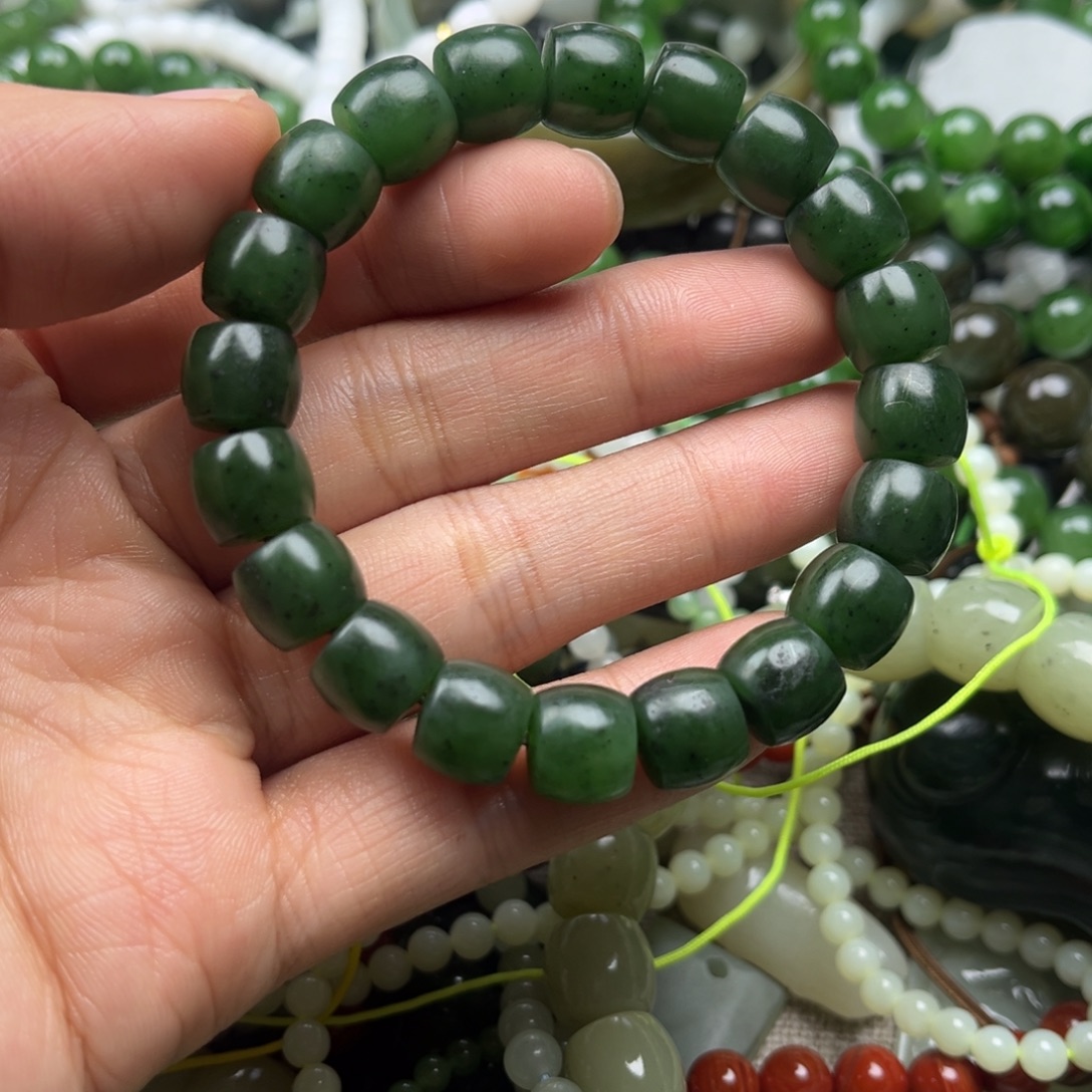 和田玉（碧玉）未镶嵌手串