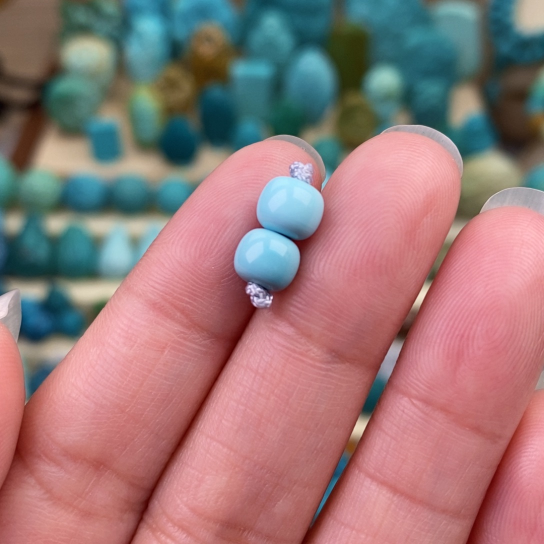 绿松石珠宝奇石未镶嵌6.2mm