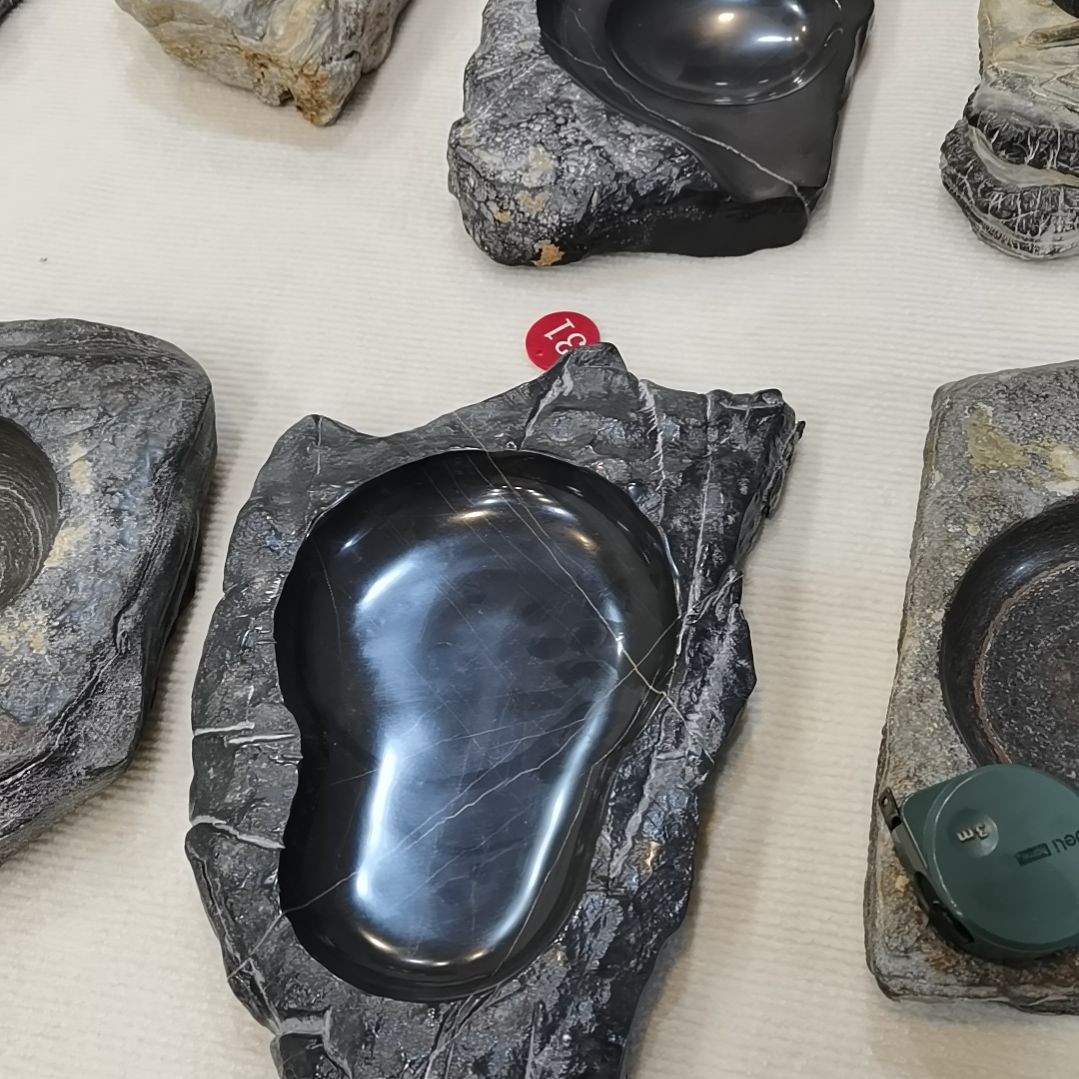 木***书灵璧原石砚台摆件