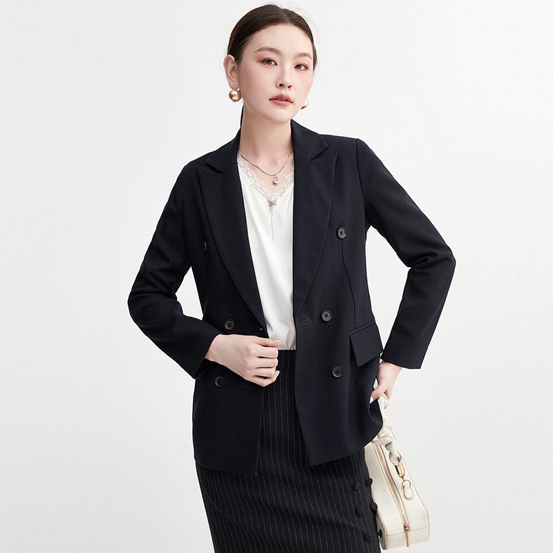 深圳南油53NY0K0052职场通勤上衣双排扣外套女2025秋