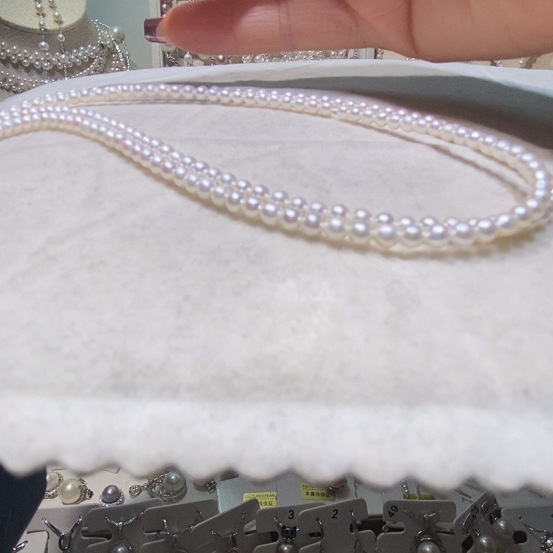 *****银S925镶嵌淡水珍珠耳饰