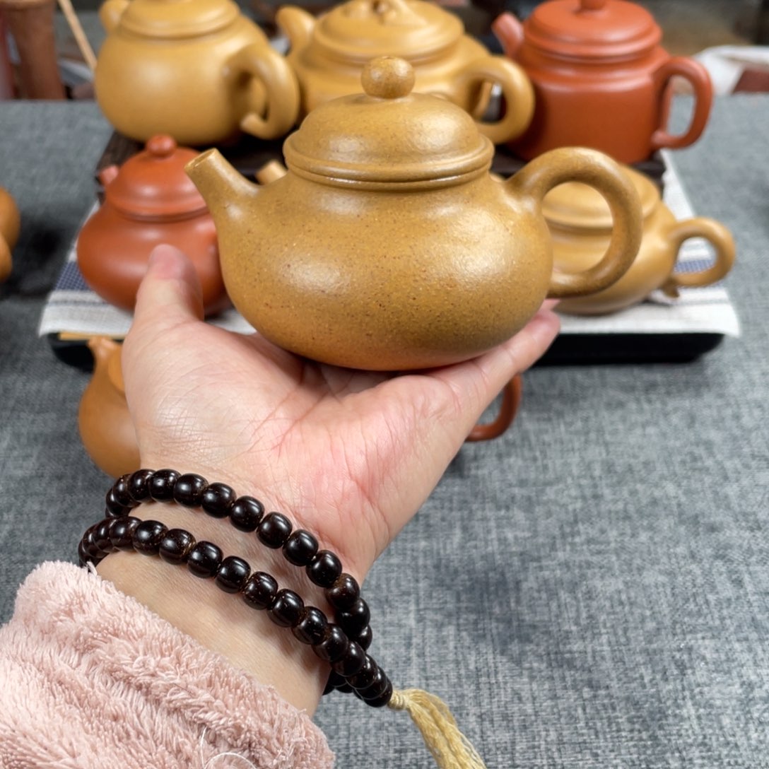 紫砂茶壶黄金段容天全手30目200